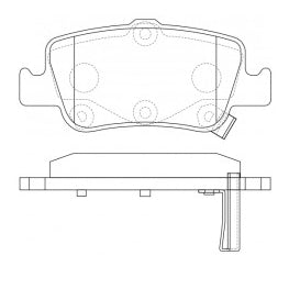 NIBK PN1835 Rear Pads For Toyota Auris Corolla