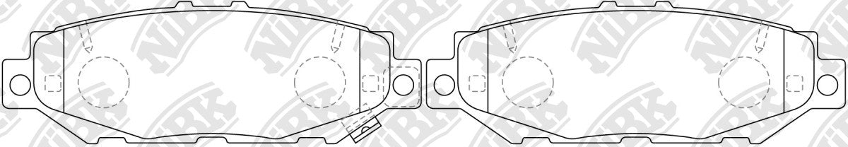 NIBK PN1363 Rear Pads For Lexus Toyota