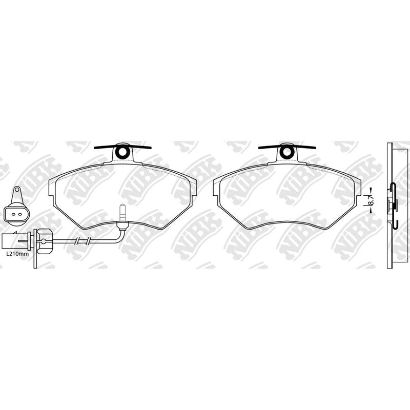 NIBK PN0023W Front Pads For Audi Chevrolet Seat Volkswagen
