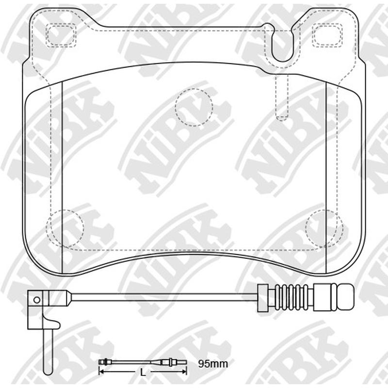 NIBK PN0037W Front Pads For Mercedes-Benz