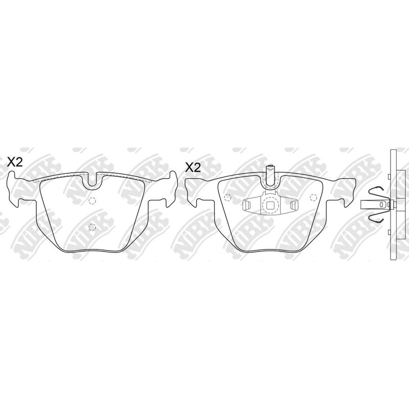 NIBK PN0092W Rear Pads For BMW