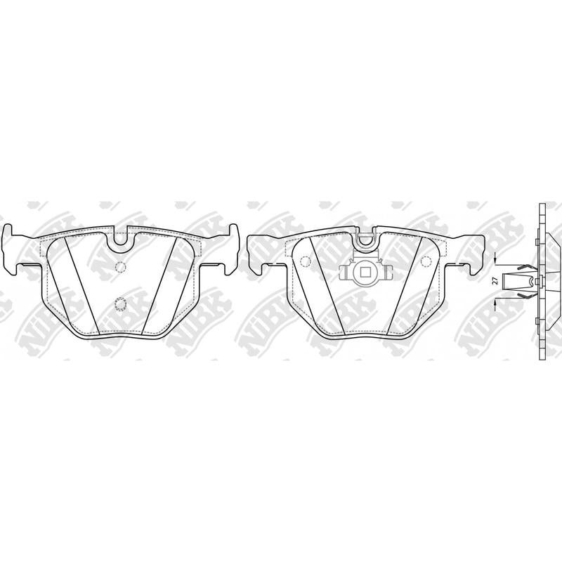 NIBK PN0093 Rear Pads For BMW