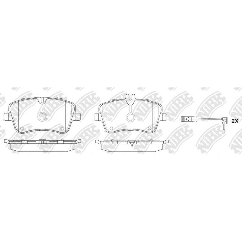 NIBK PN0199W Front Pads For Mercedes-Benz