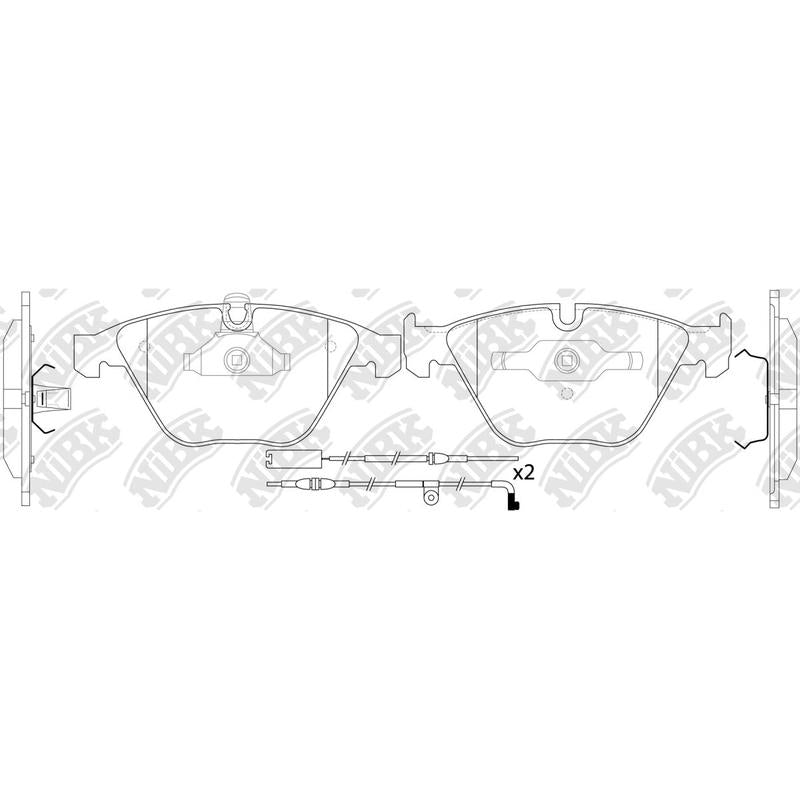 NIBK PN0222W Front Pads For BMW