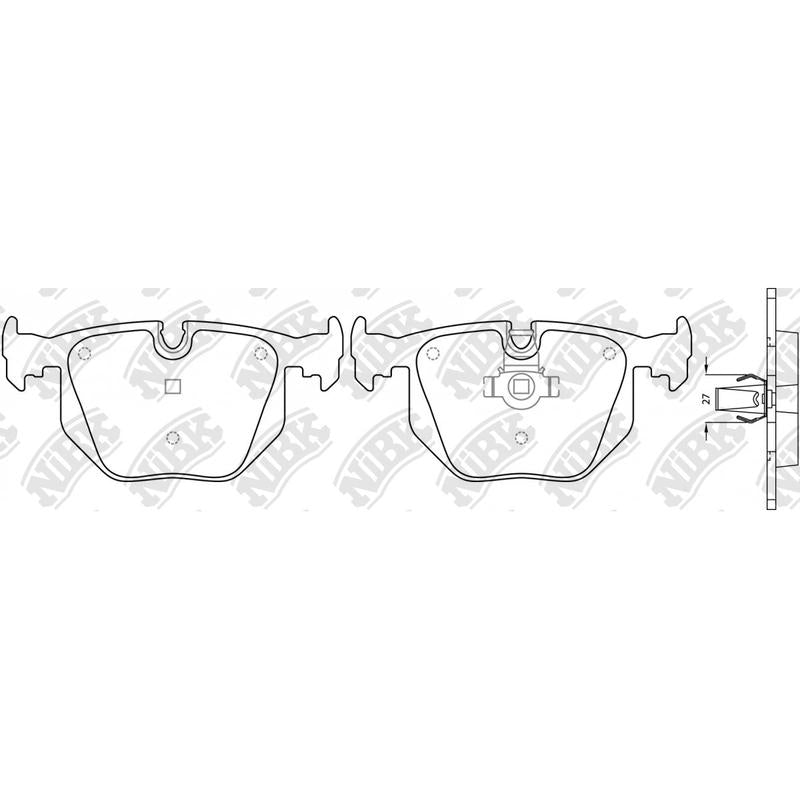 NIBK PN0225 Rear Pads For BMW Land Rover
