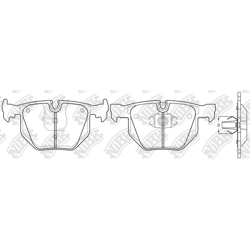 NIBK PN0228 Rear Pads For BMW