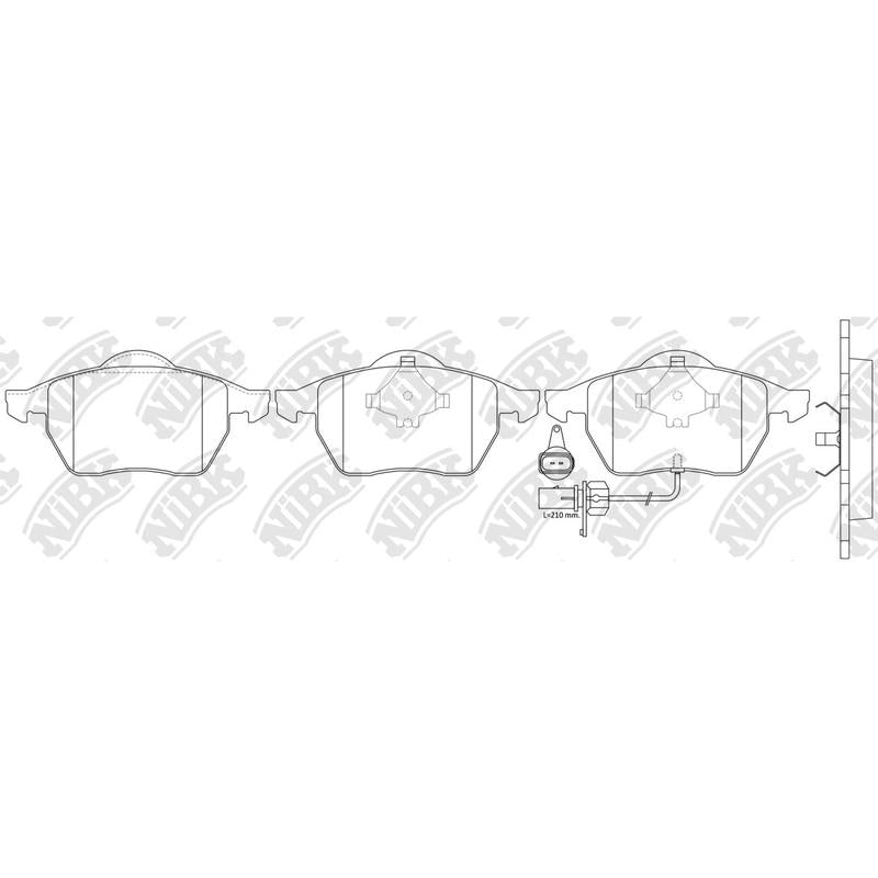 NIBK PN0300W Front Pads For Audi Ford Seat Skoda Volkswagen