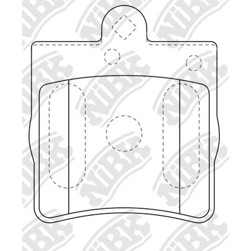 NIBK PN0310 Rear Pads For Chrysler Mercedes-Benz