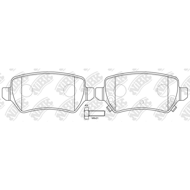 NIBK PN0329 Rear Pads For Holden Hyundai Kia Opel Subaru
