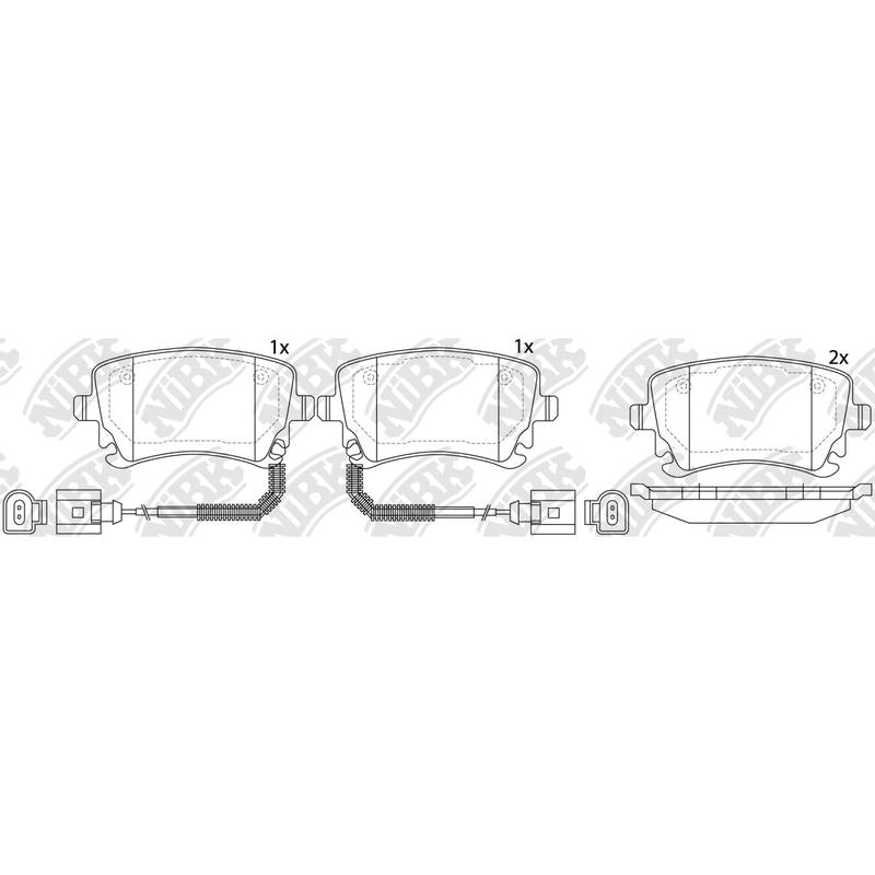 NIBK PN0330W Rear Pads For Audi Bentley Volkswagen