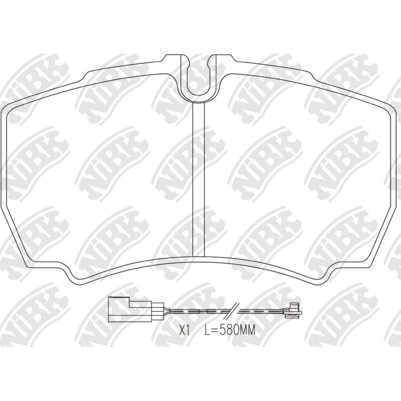 NIBK PN0338W Rear Pads For Ford Iveco