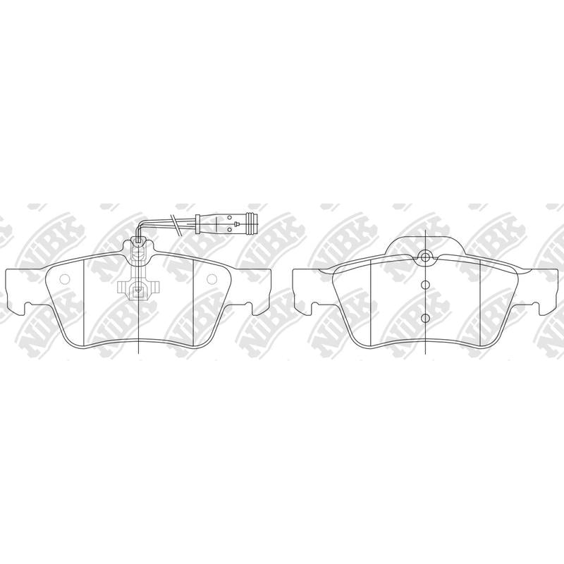NIBK PN0344W Rear Pads For Mercedes-Benz