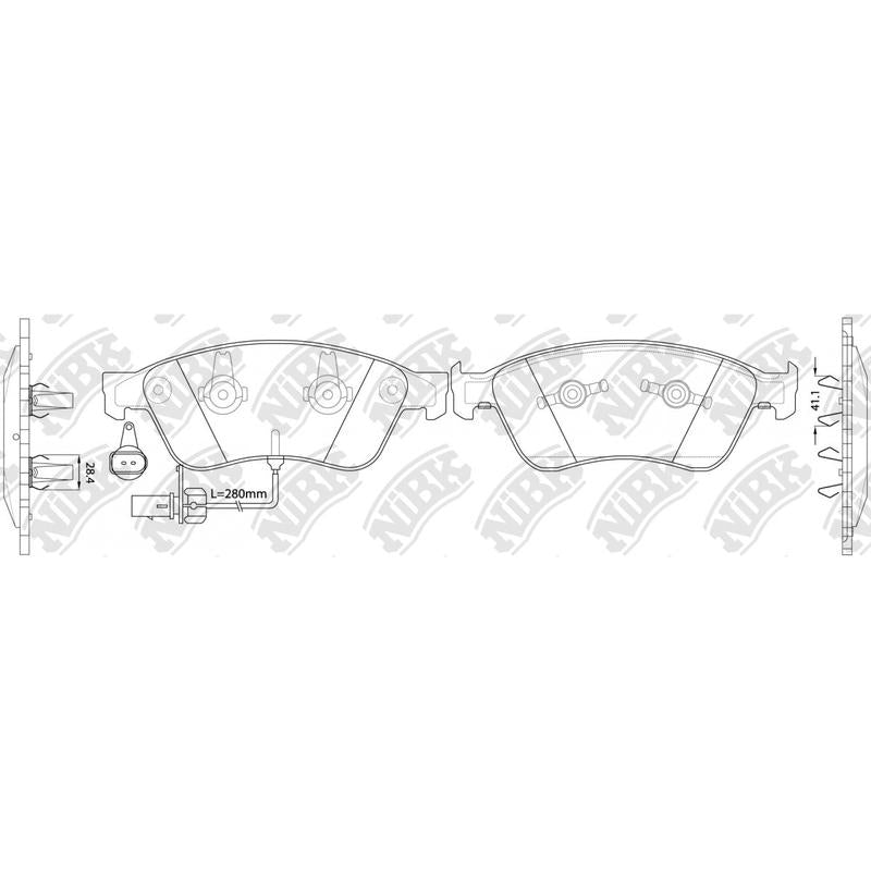 NIBK PN0351W Front Pads For Audi Volkswagen