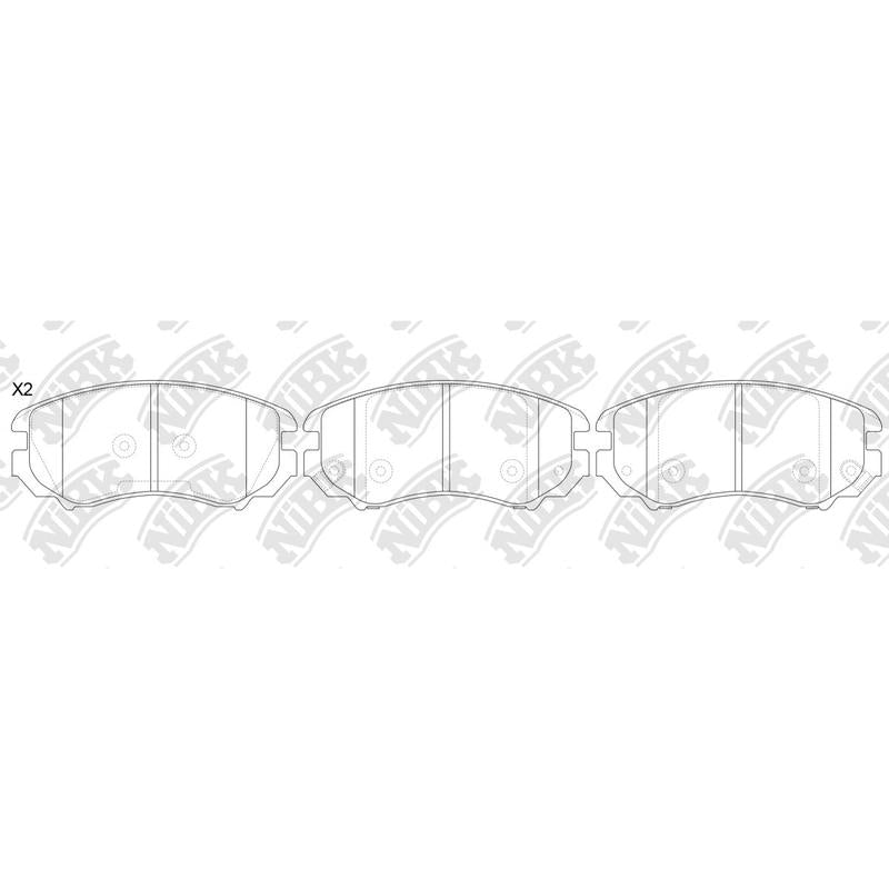 NIBK PN0377 Front Pads For Chery Hyundai Kia