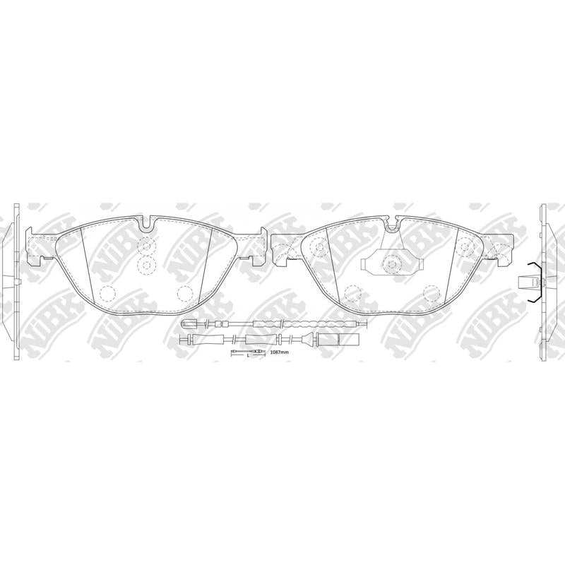 NIBK PN0385W Front Pads For BMW