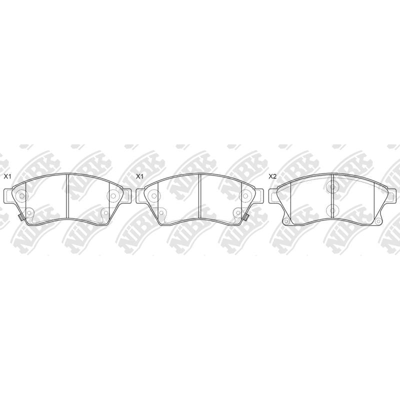 NIBK PN0391 Front Pads For Chevrolet Daewoo Holden Opel