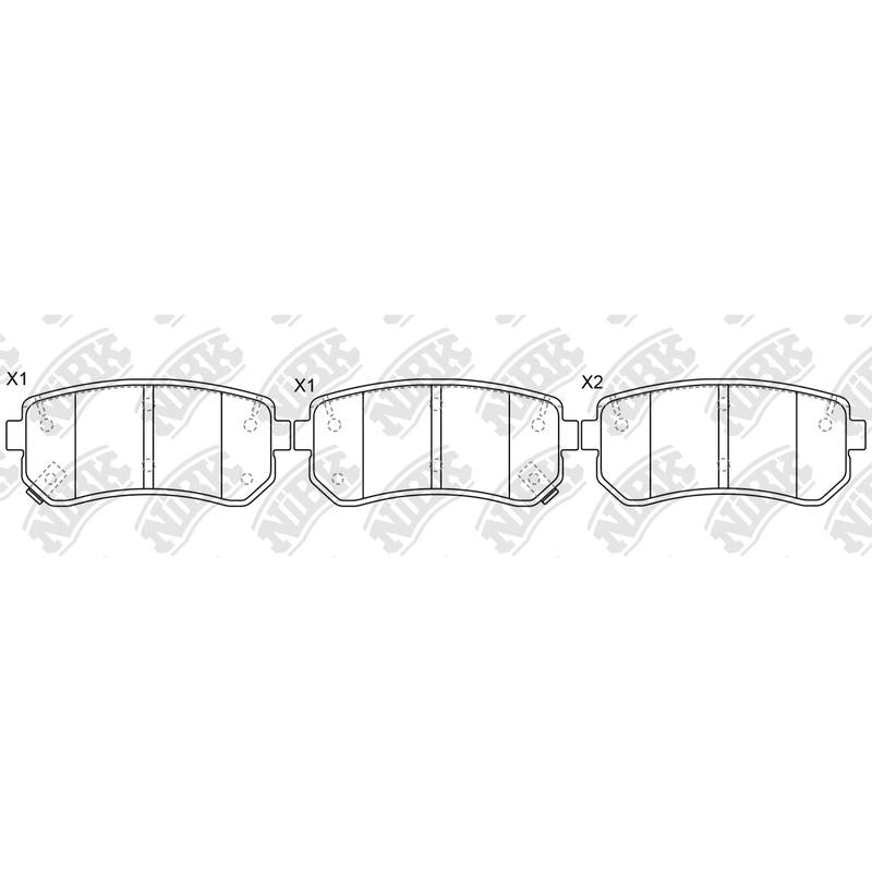 NIBK PN0436 Rear Pads For Changan Hyundai Kia