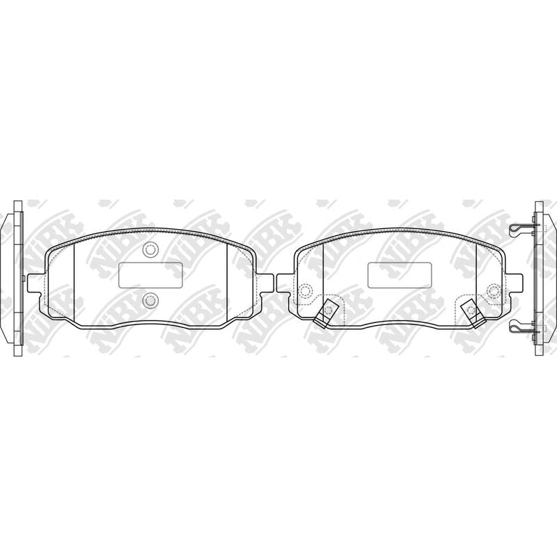 NIBK PN0438 Front Pads For Hyundai Kia NAZA