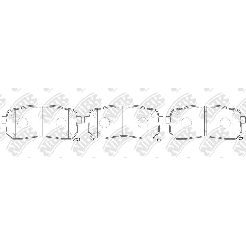 NIBK PN0457 Rear Pads For Dodge Haval Hyundai Kia