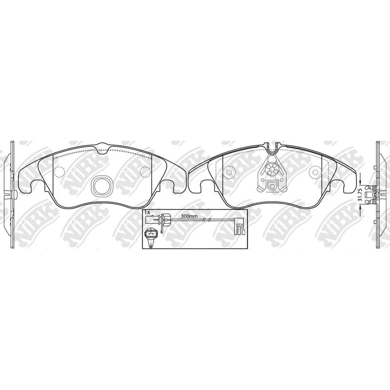 NIBK PN0477W Front Pads For Audi Ford