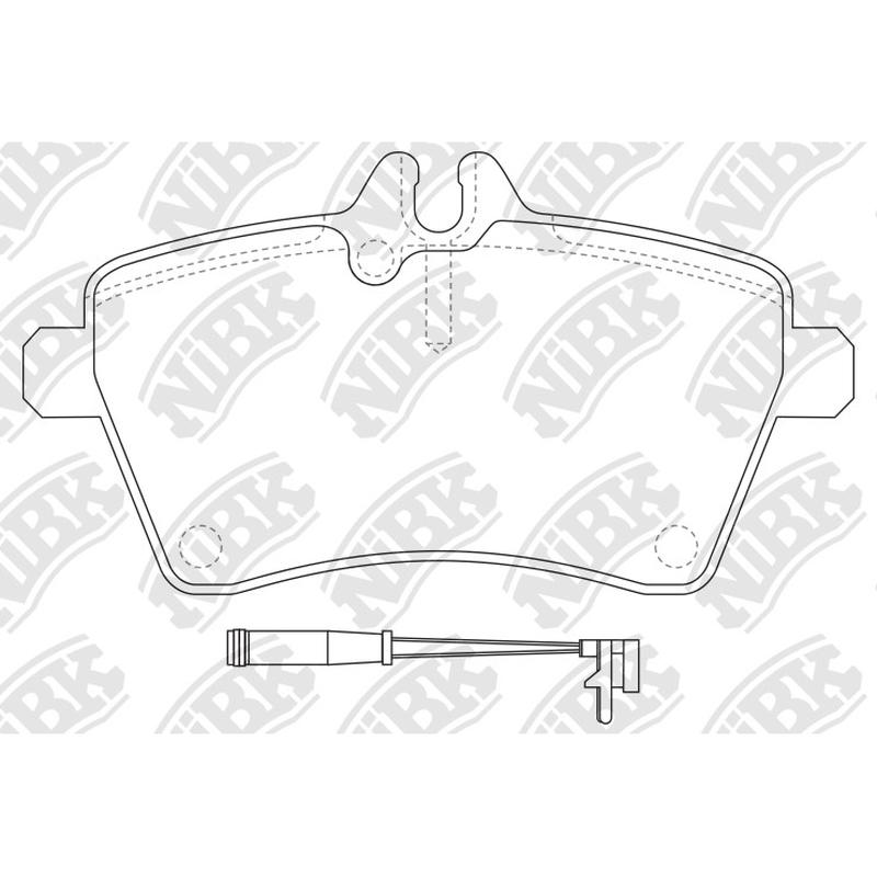 NIBK PN0489W Front Pads For Mercedes-Benz