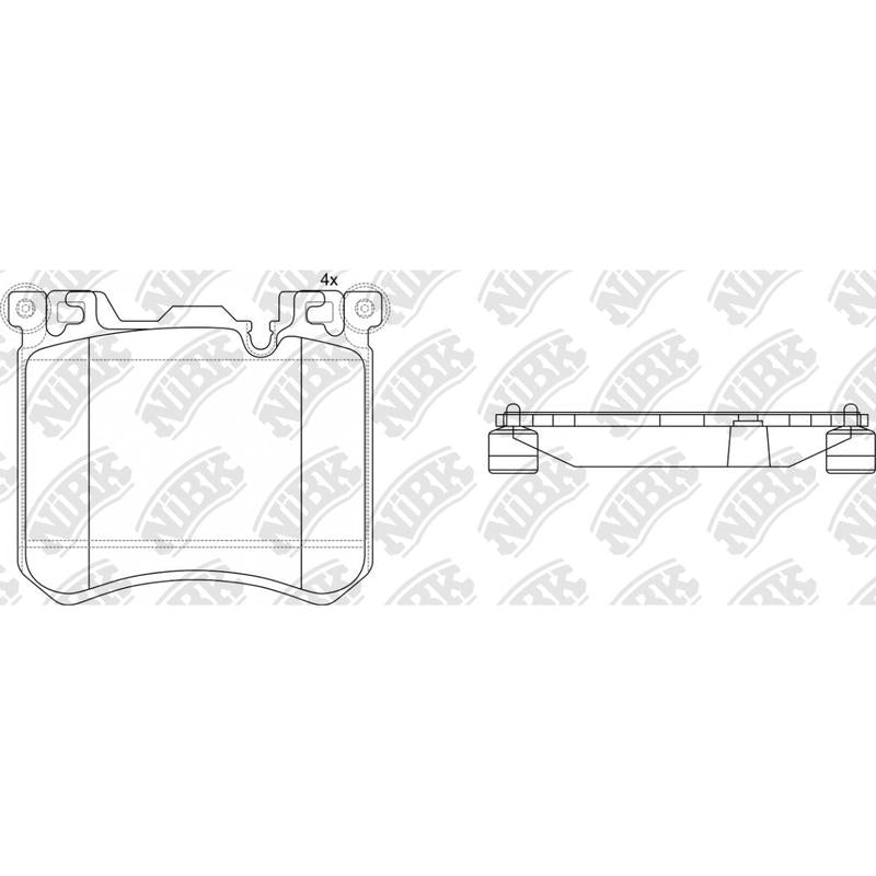 NIBK PN0495 Front Pads For BMW Rolls-Royce