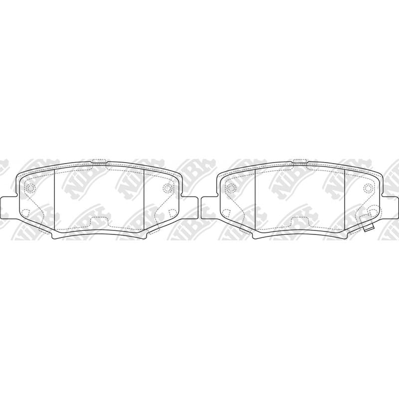 NIBK PN0497 Rear Pads For Dodge Jeep
