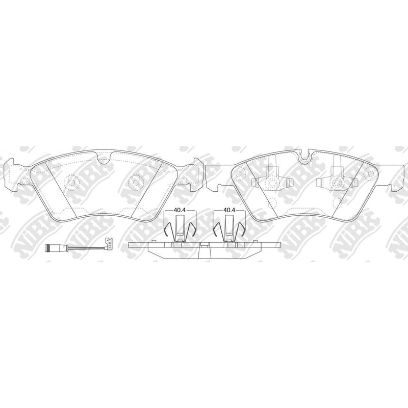 NIBK PN0500W Front Pads For Mercedes-Benz