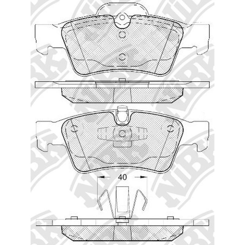 NIBK PN0507 Rear Pads For Mercedes-Benz