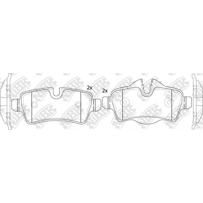 NIBK PN0509 Rear Pads For Mini