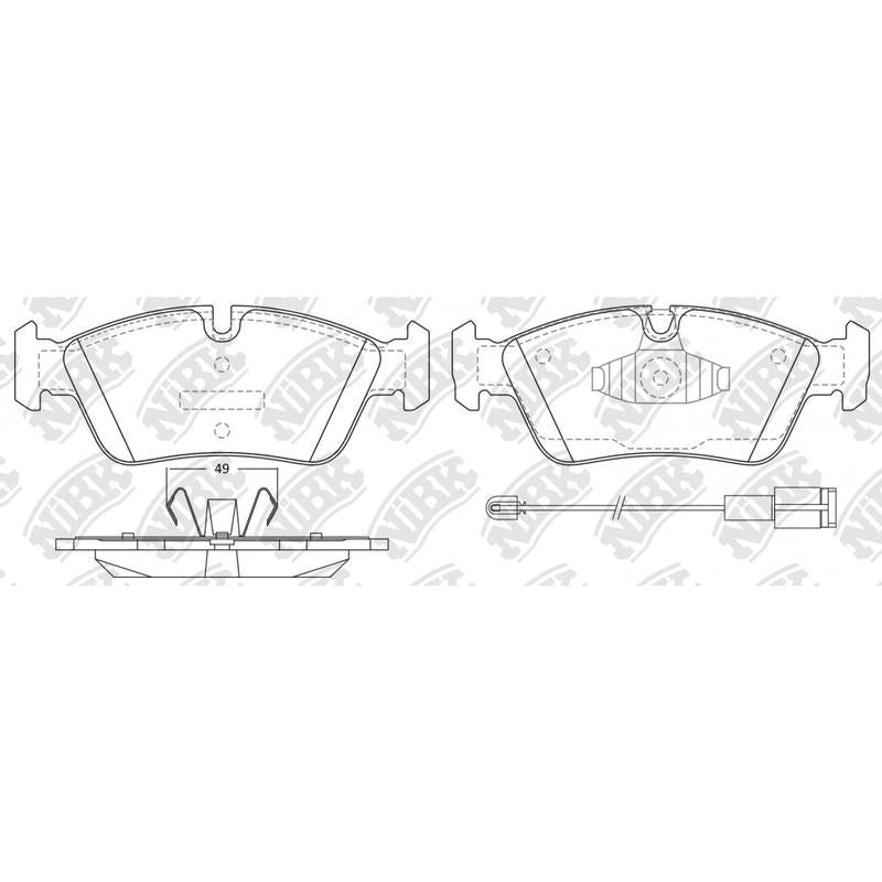 NIBK PN0510W Front Pads For BMW
