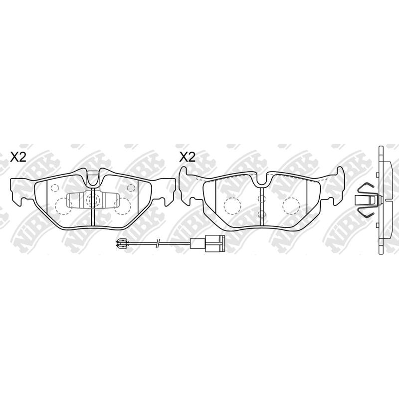 NIBK PN0511W Rear Pads For BMW