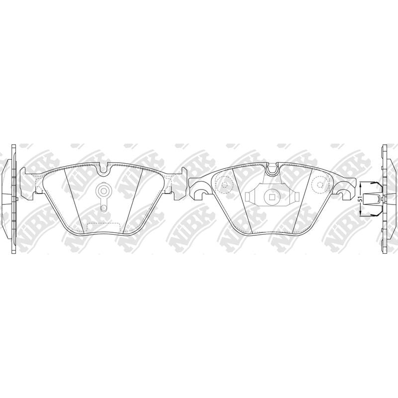 NIBK PN0512 Front Pads For BMW