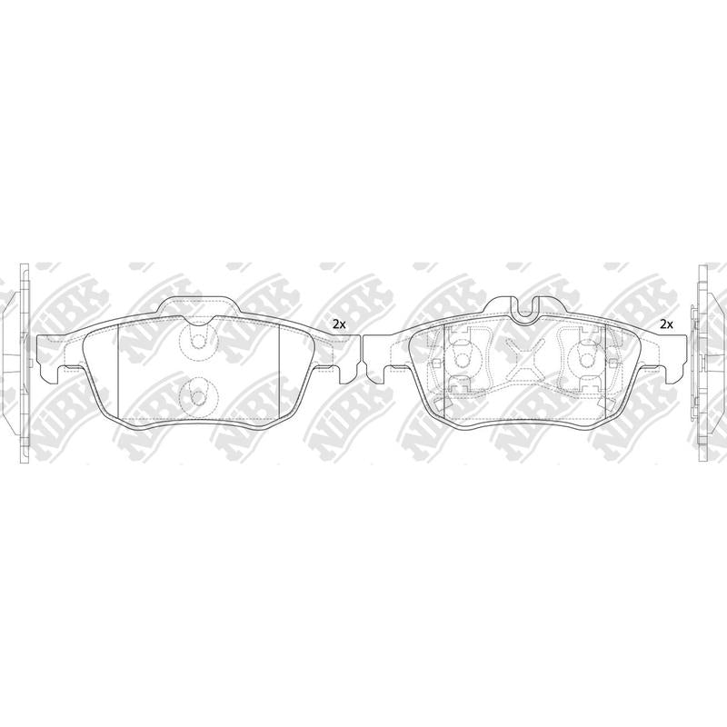 NIBK PN0521 Rear Pads For Ford Holden Nissan Opel Renault