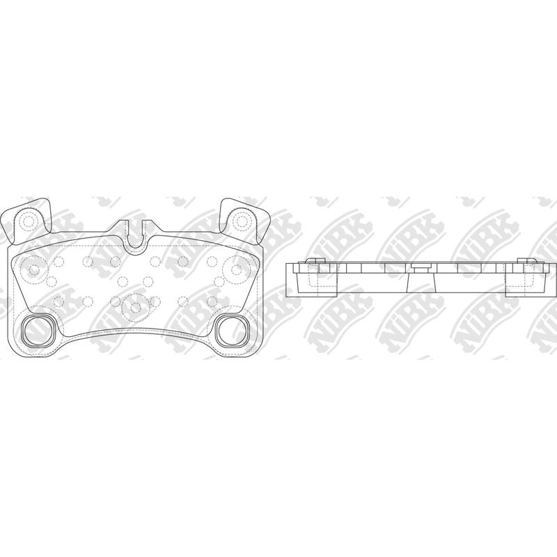 NIBK PN0530 Rear Pads For Audi Porsche Volkswagen