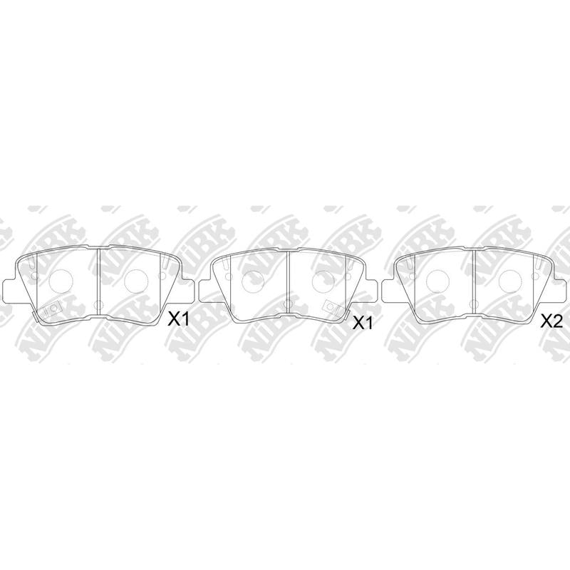 NIBK PN0538 Rear Pads For Hyundai Kia Ssangyong