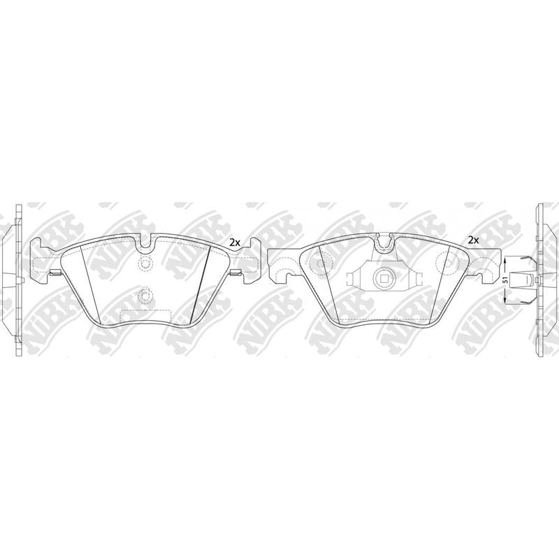 NIBK PN0545 Front Pads For BMW