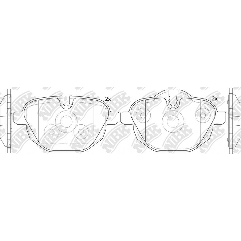 NIBK PN0546 Rear Pads For BMW