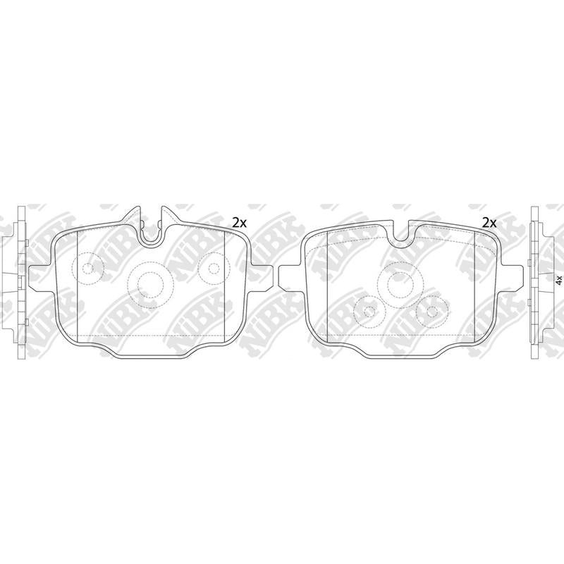 NIBK PN0547 Rear Pads For BMW