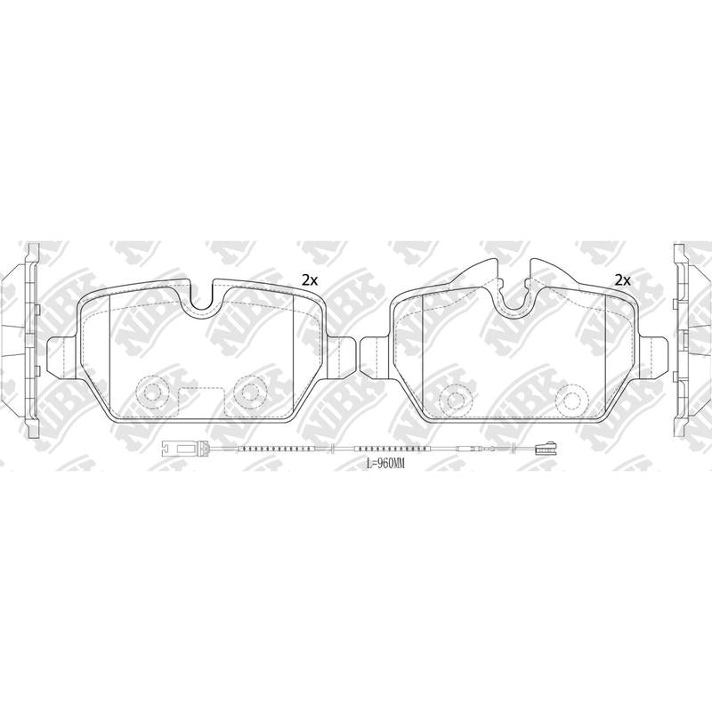 NIBK PN0549W Rear Pads For BMW Mini