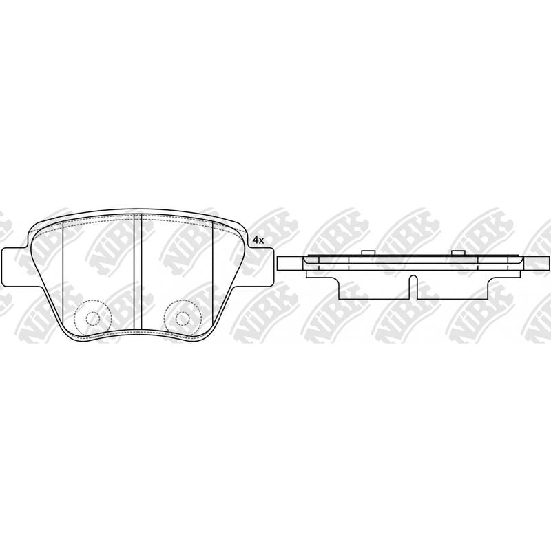 NIBK PN0550 Rear Pads For Audi Skoda Volkswagen