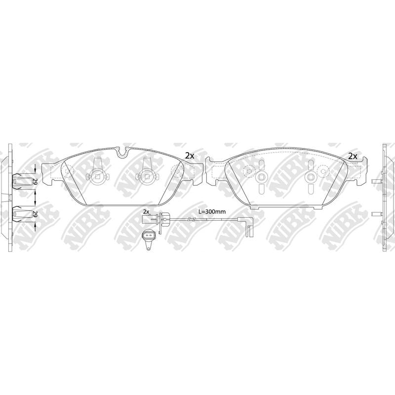 NIBK PN0556W Front Pads For Audi Mercedes-Benz