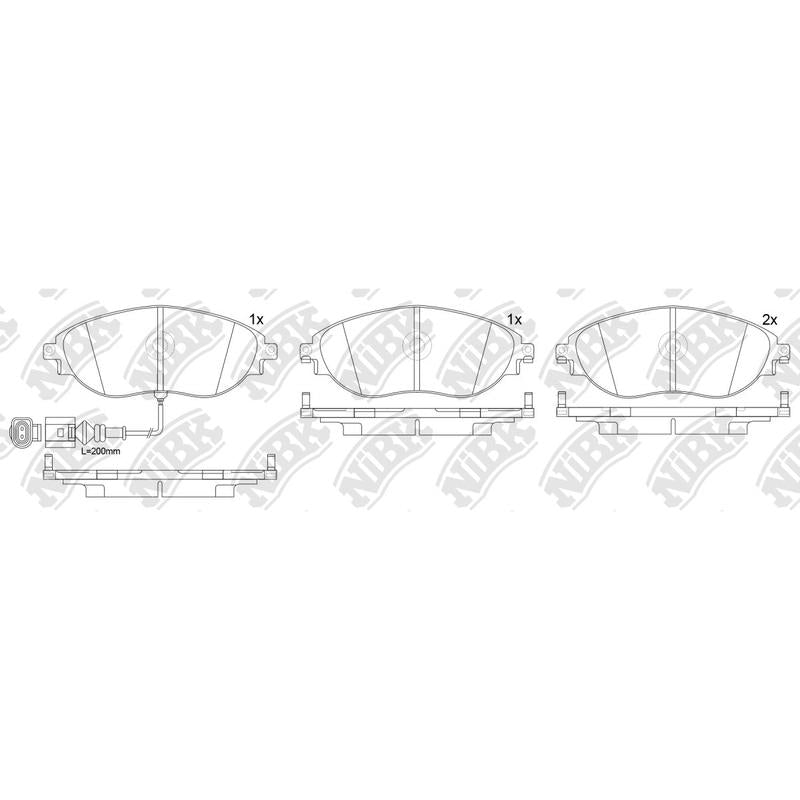NIBK PN0559W Front Pads For Audi Skoda Volkswagen