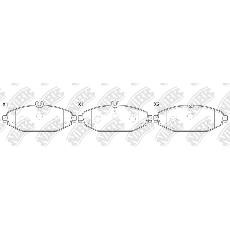 NIBK PN0574W Front Pads For Mercedes-Benz