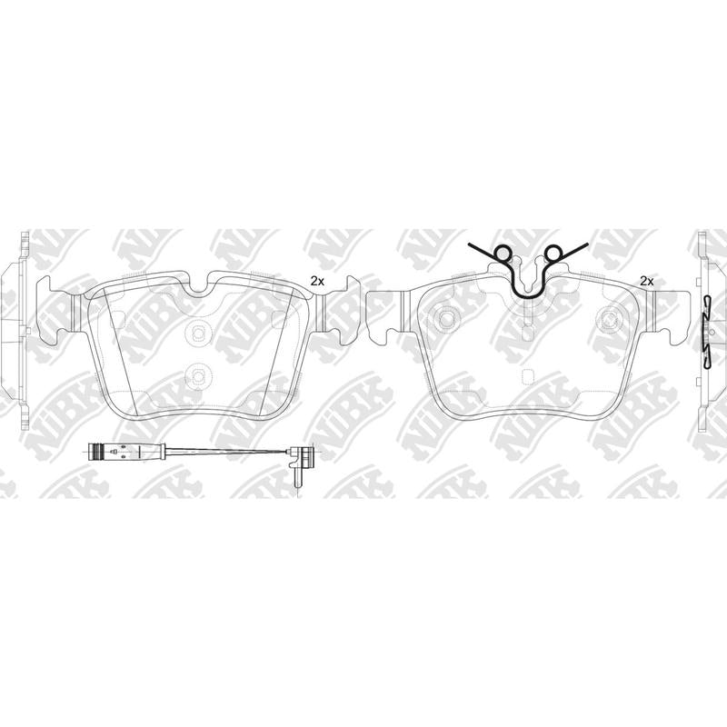 NIBK PN0575W Rear Pads For Mercedes-Benz