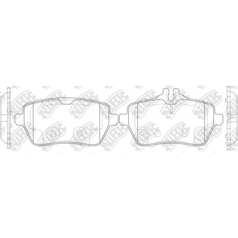 NIBK PN0579 Rear Pads For Mercedes-Benz