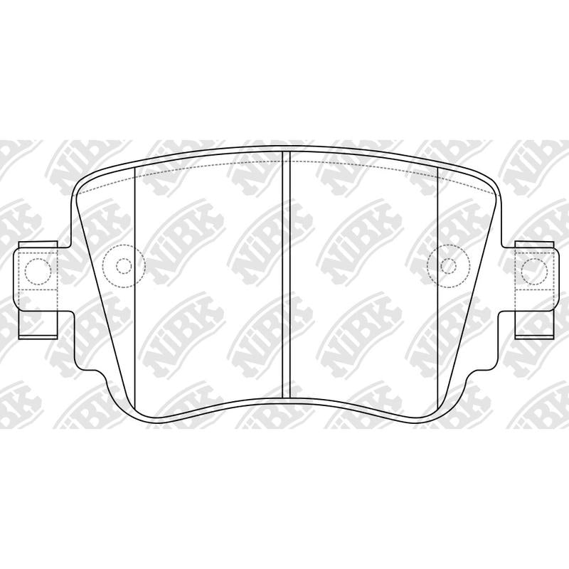 NIBK PN0624 Rear Pads For Audi Skoda Volkswagen