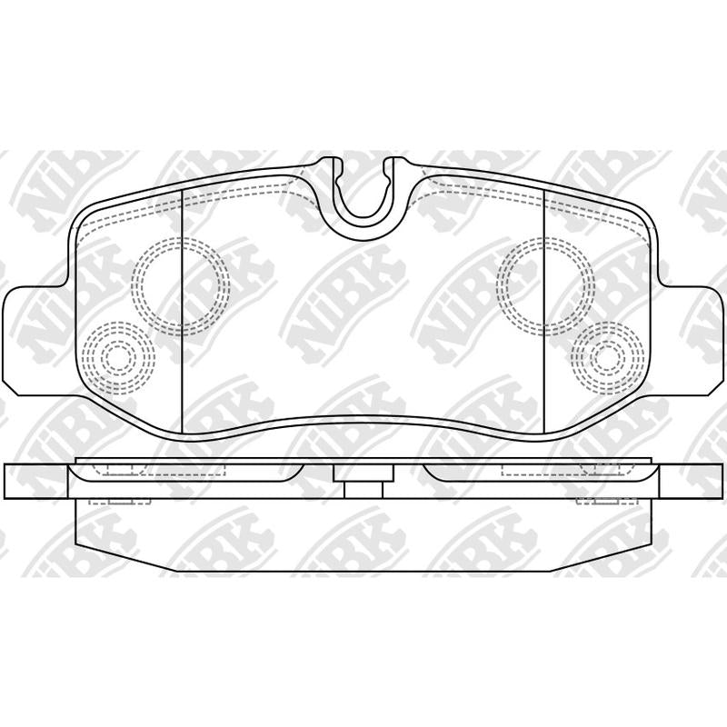 NIBK PN0654 Rear Pads For Mercedes-Benz
