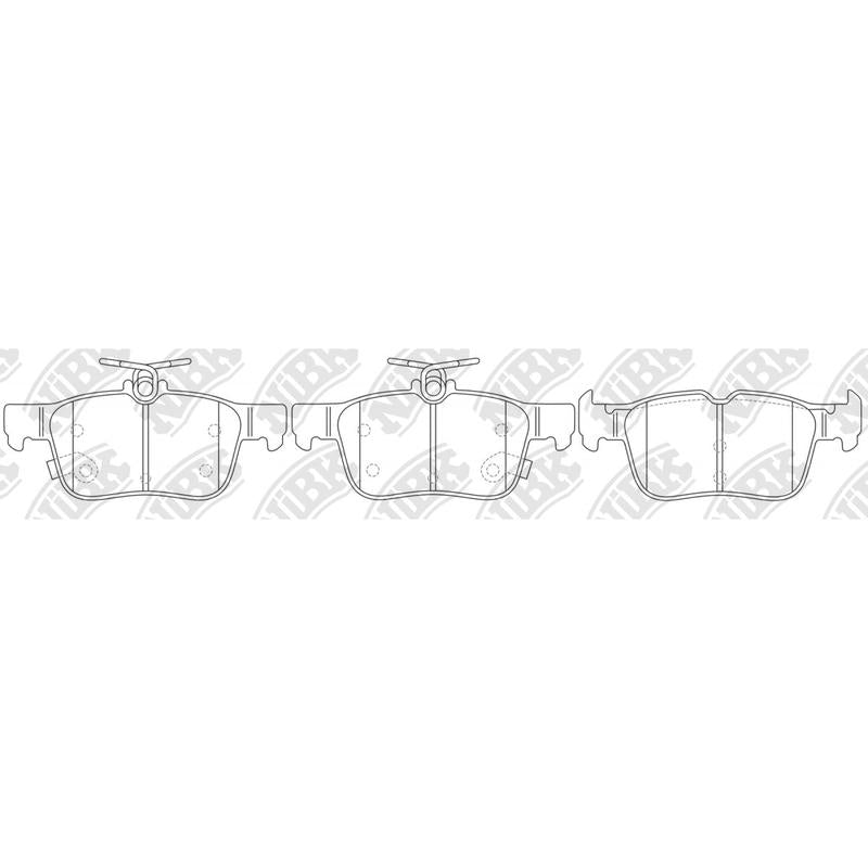 NIBK PN0666 Rear Pads For Ford Lincoln