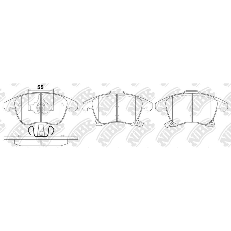 NIBK PN0668 Front Pads For Ford Lincoln